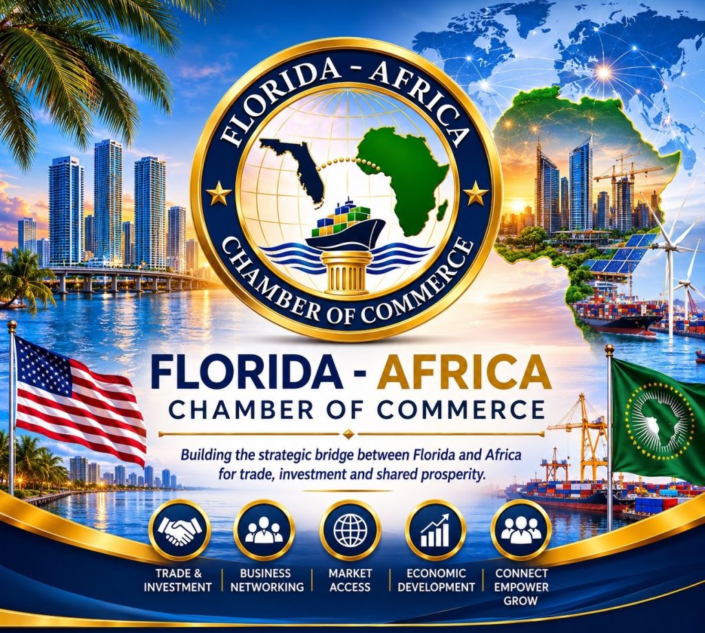 The Florida Africa Chamber of Commerce is a strategic business platform dedicated to strengthening trade, investment, innovation, and institutional cooperation between the State of Florida and African markets.