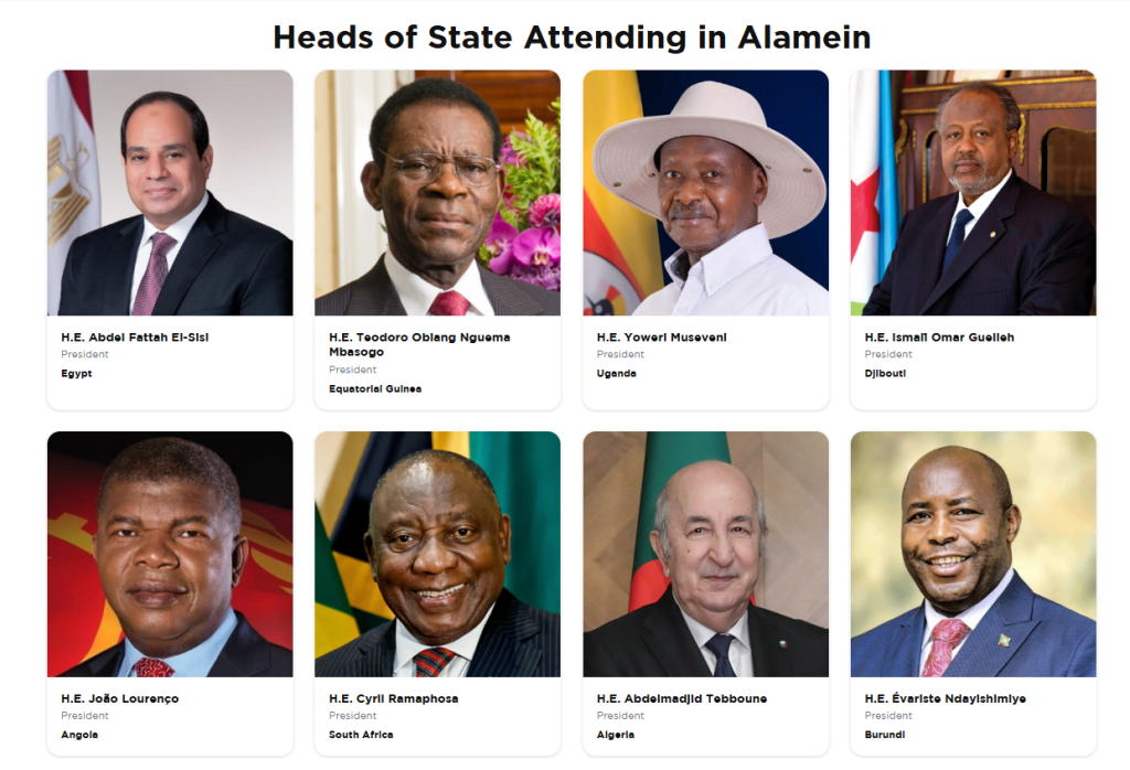 Florida Africa Chamber of Commerce to Participate in the Alamein Africa Forum 2026 in Egypt - H.E. Abdel Fattah El-Sisi, President - Egypt ; H.E. Teodoro Obiang Nguema Mbasogo, President - Equatorial Guinea ; H.E. Yoweri Museveni , President - Uganda ; H.E. Ismaïl Omar Guelleh, President - Djibouti ; H.E. João Lourenço , President - Angola ; H.E. Cyril Ramaphosa, President - South Africa ; H.E. Abdelmadjid Tebboune, President - Algeria ; H.E. Évariste Ndayishimiye, President - Burundi.